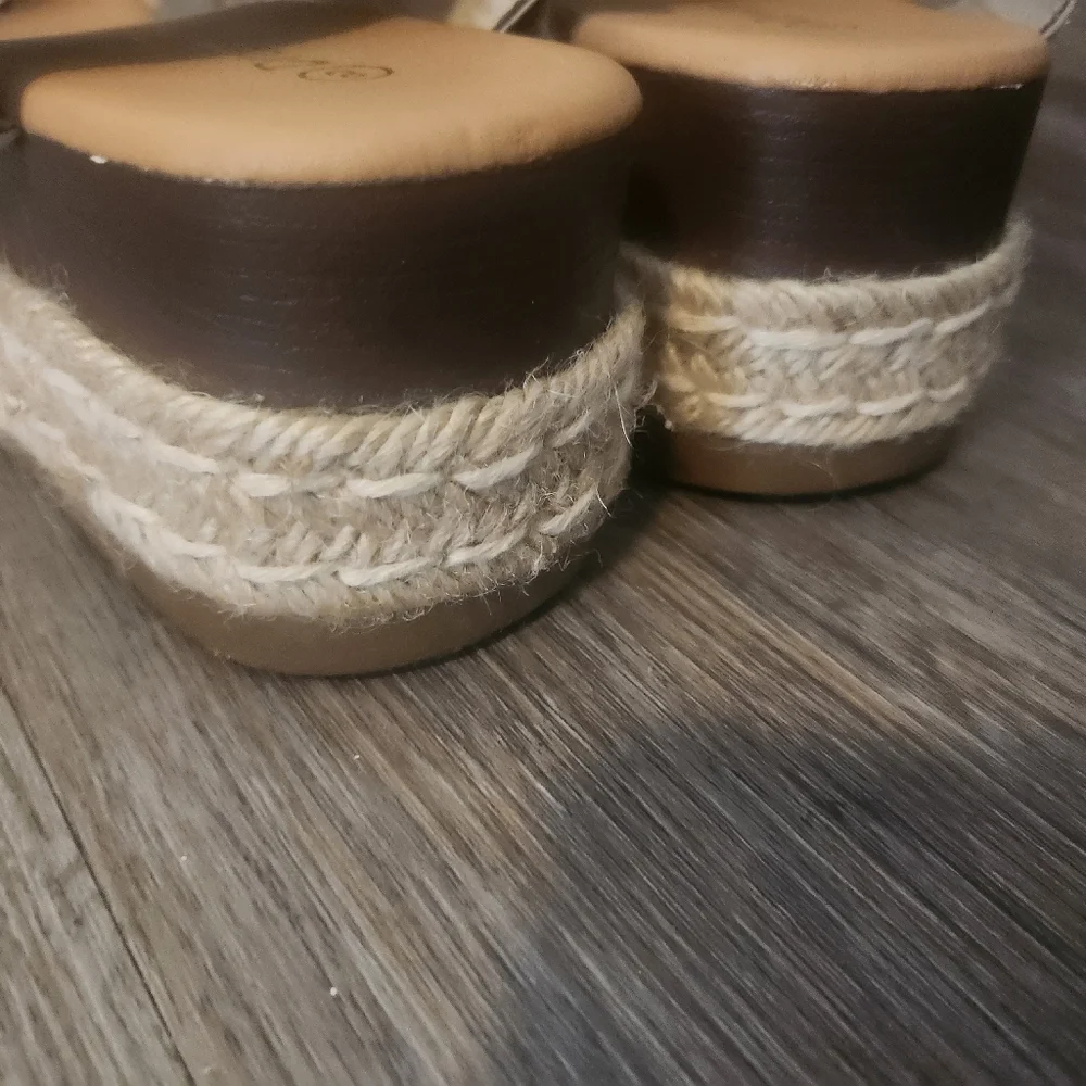 Dream Pairs Gold Glitter Espadrille Platform Sandals